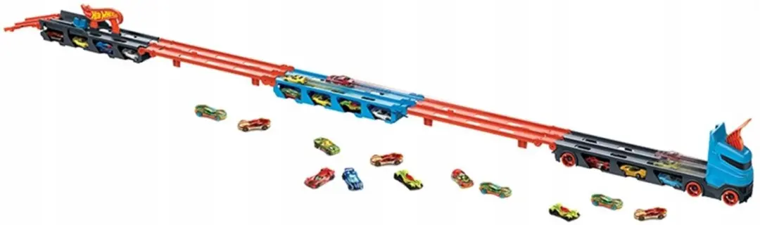 Hot Wheels Transporter 2-in-1 Racebaanset - 3 Auto's