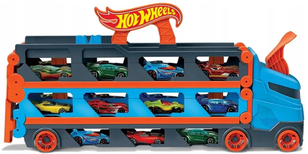 Hot Wheels Transporter 2-in-1 Racebaanset - 3 Auto's