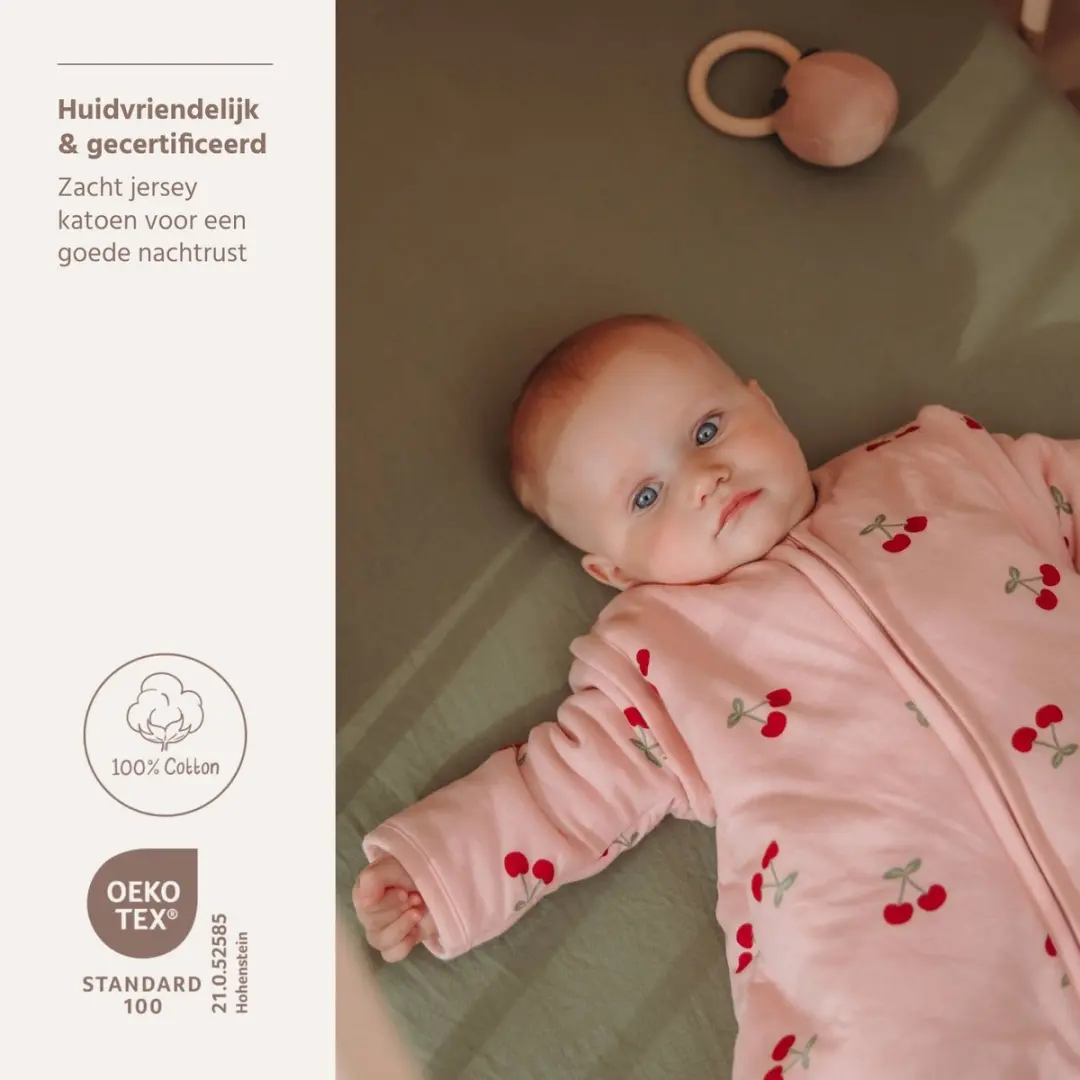 Meyco Baby Cherry Baby Slaapzak - Soft Rose - 70cm - 2.5 TOG