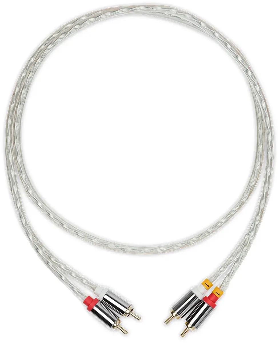 Pro-Ject Connect it Line E Interconnectkabel 2xRCA 0,41M - Transparant - afbeelding 2 van 4