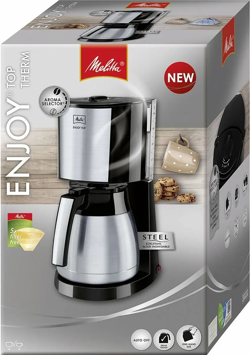 Melitta Enjoy II Top Therm 6756989 Filterkoffiezetapparaat - 10 Kopjes - 2,5L - Wit