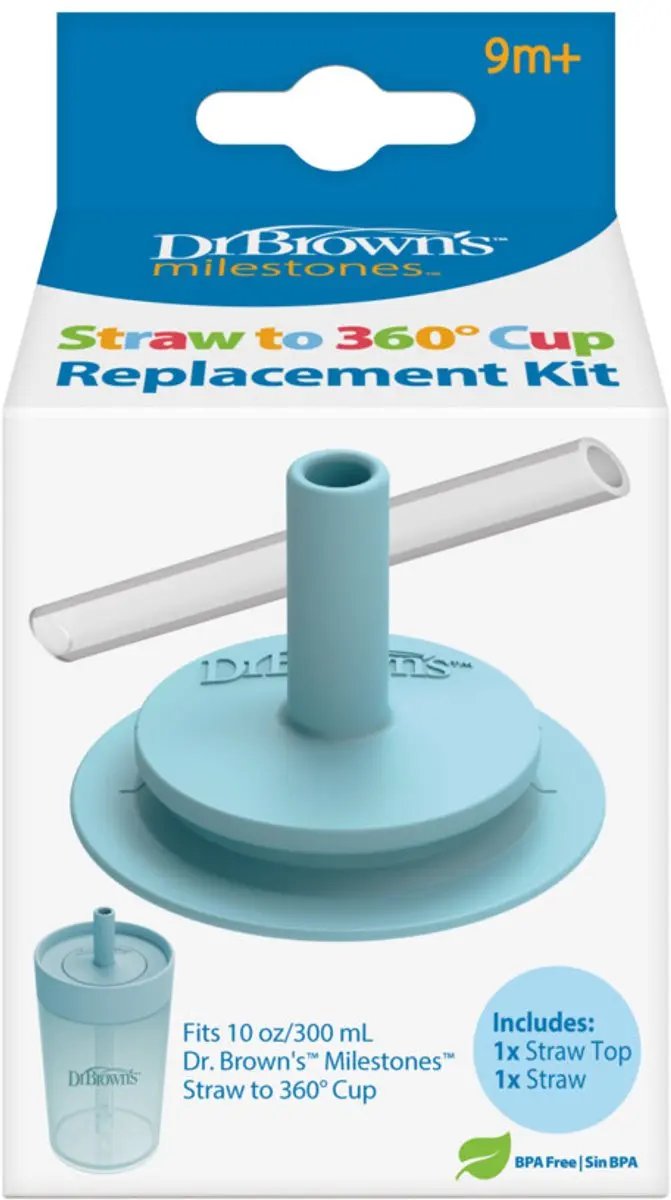 Dr. Brown's Straw to 360° Cup Vervangingskit - Blauw