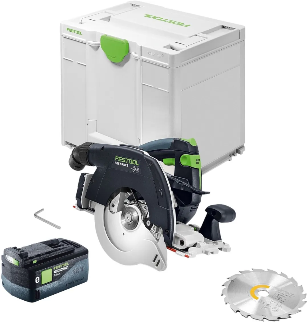 Festool HKC 55 KEB-Basic Accu-Cirkelzaag 18V 160mm - met 5,0Ah accu - afbeelding 2 van 6