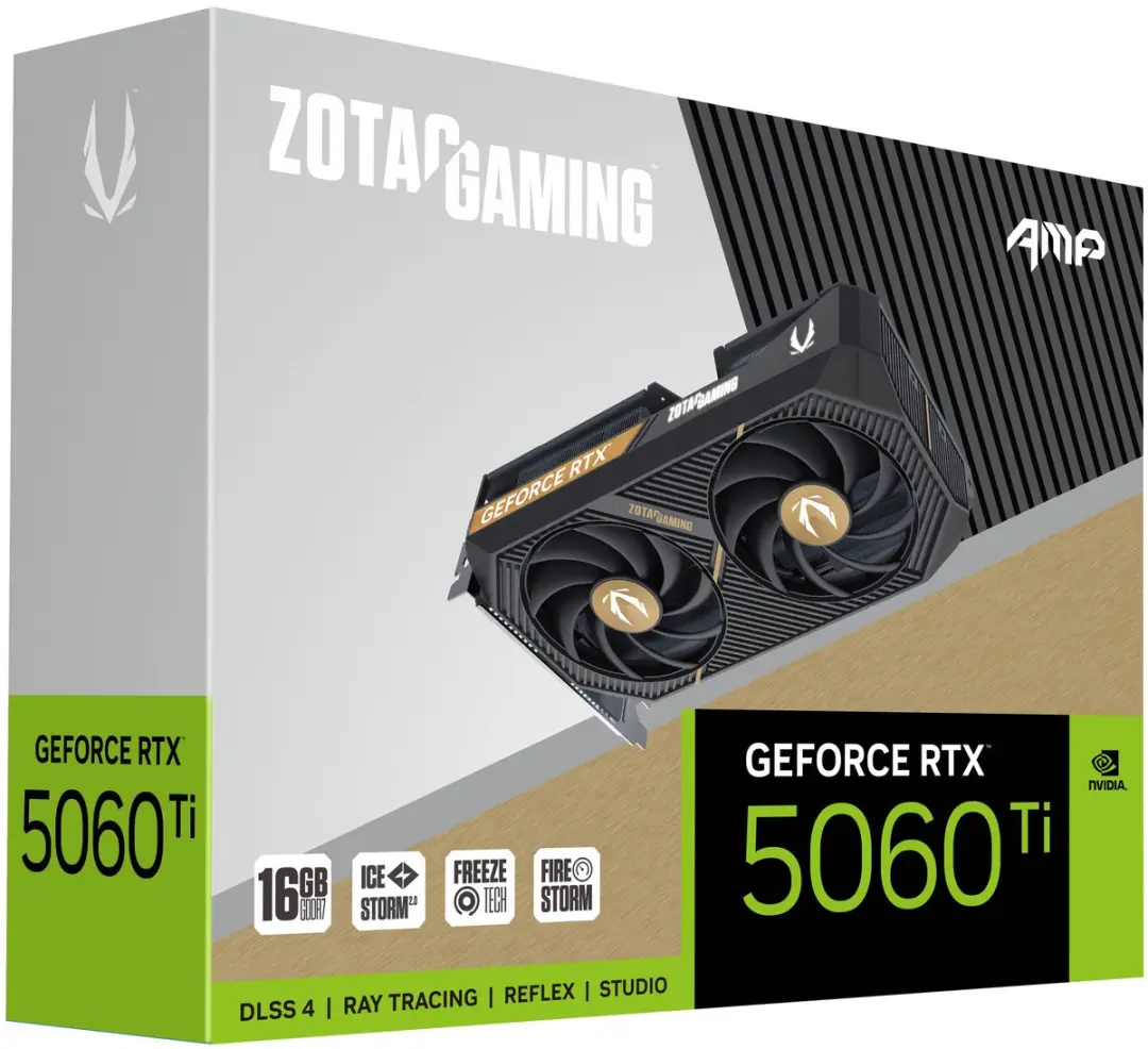 Zotac GeForce RTX 5060 TI 16GB AMP ZT-B50620F-10M - Zwart