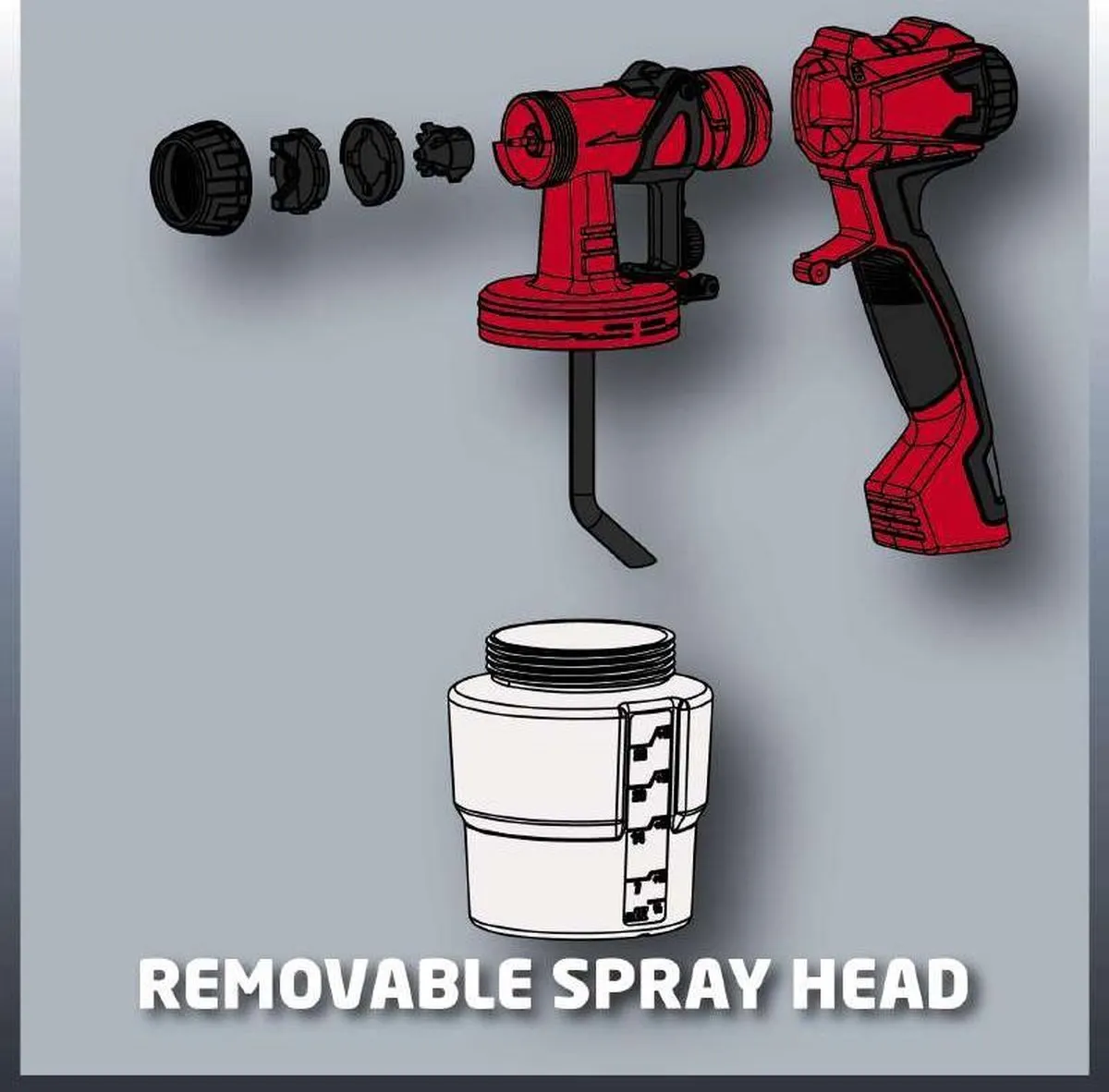 Einhell TC-SY 700 S Elektrische Verfspuit 700W - 1L - Rood - afbeelding 6 van 6