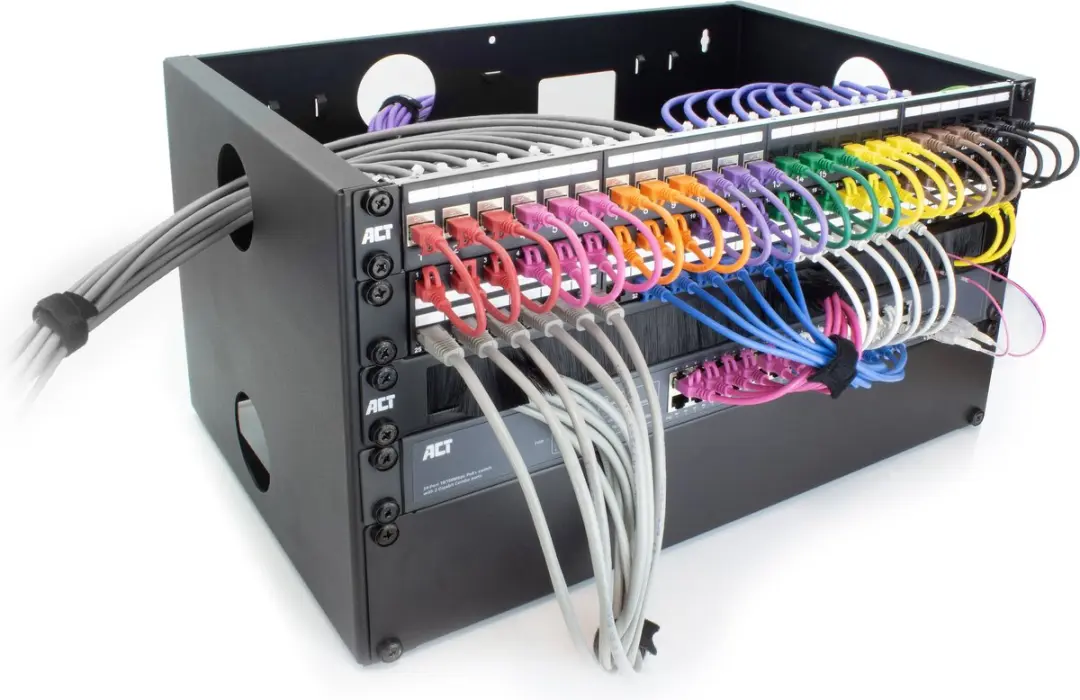ACT PP1030 Patchpanel 24 Poorten - Zwart