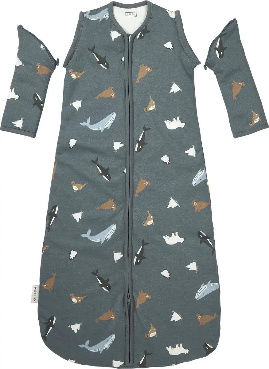 Meyco Baby Arctic Slaapzak Afritsbare Mouwen 60cm - 2.5 TOG Multicolor - afbeelding 6 van 6