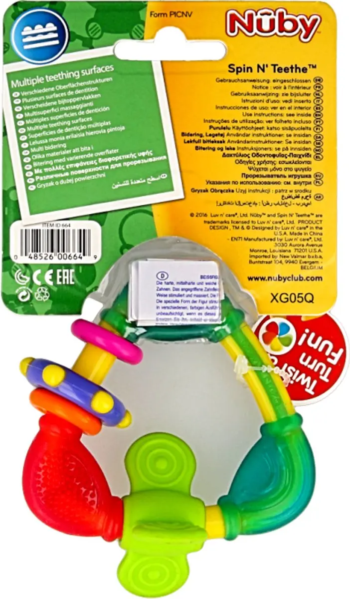 Nûby Bijtdriehoek Bijtspeelgoed - Multicolor