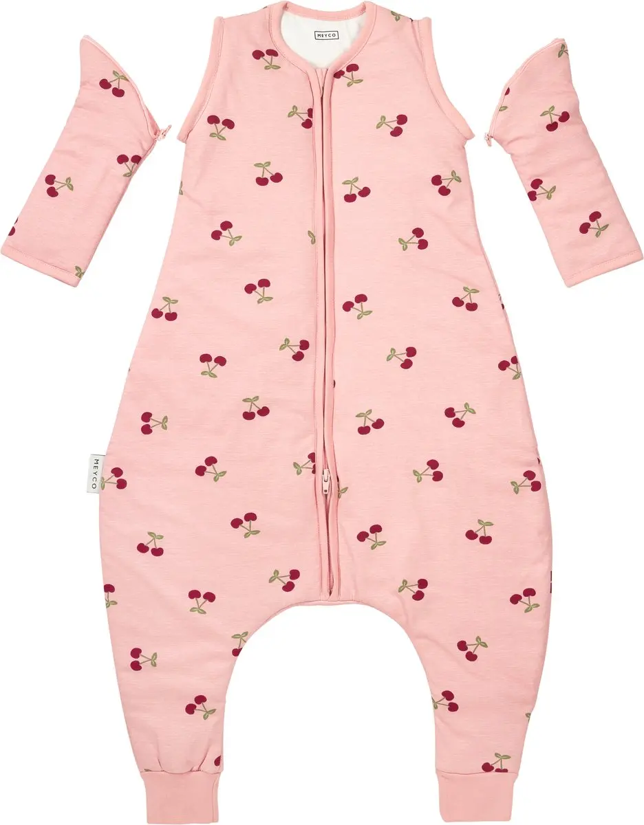 Meyco Baby Cherry Slaapoverall Jumper - 92cm - Soft Rose - afbeelding 6 van 6