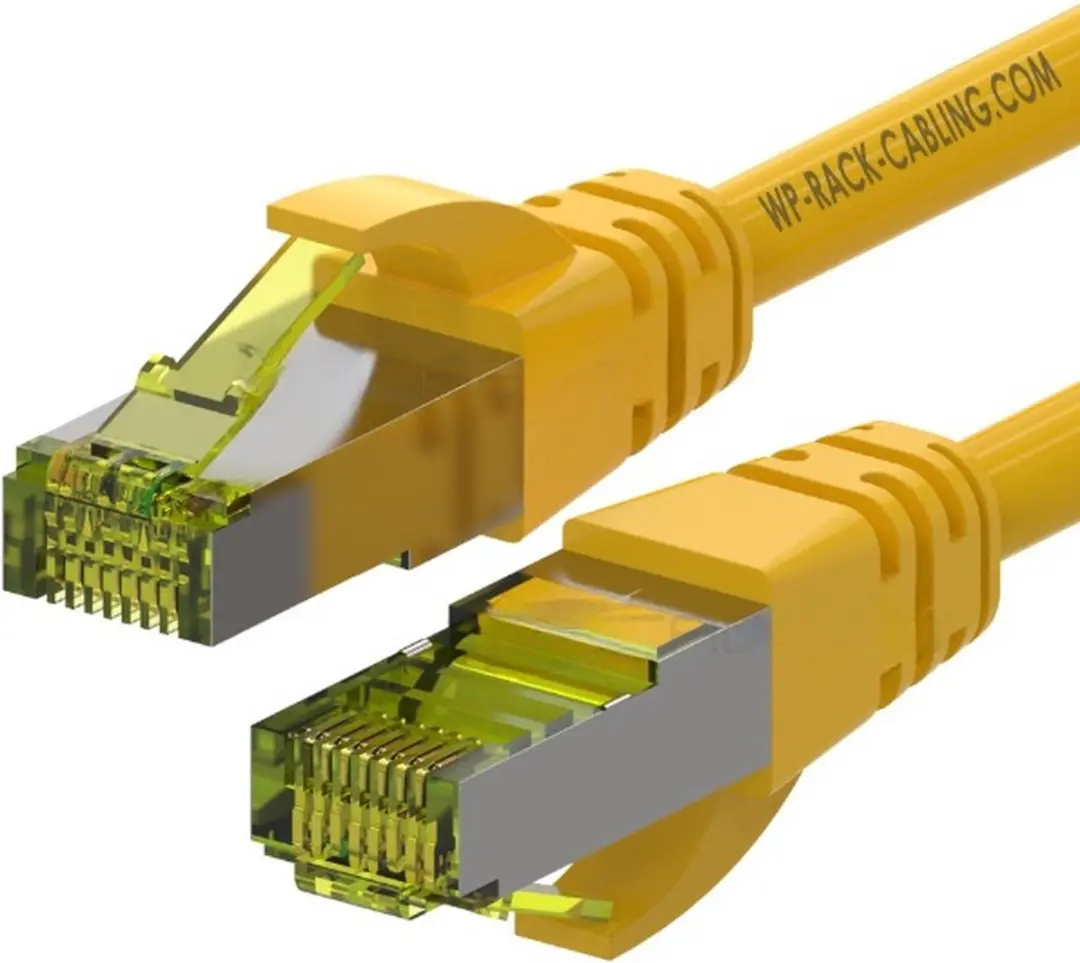 WP WPC-PAT-6ASF010Y Netwerkkabel Cat6a Geel 1m