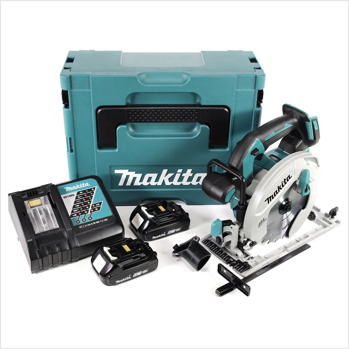 Makita DHS 680 RAJ accu-handcirkelzaag 18 V 165 mm borstelloos + 2x accu 2,0 Ah + oplader + Makpac