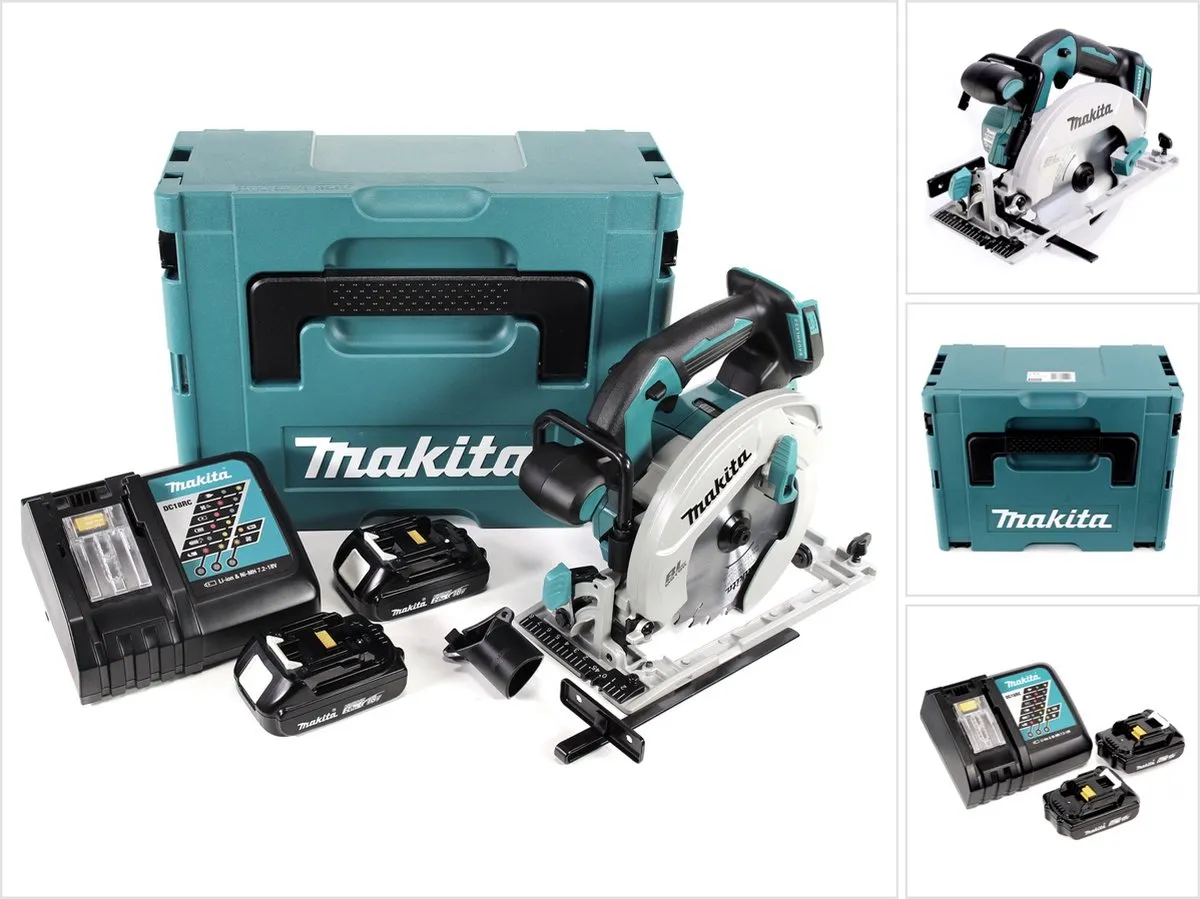 Makita DHS 680 RAJ accu-handcirkelzaag 18 V 165 mm borstelloos + 2x accu 2,0 Ah + oplader + Makpac