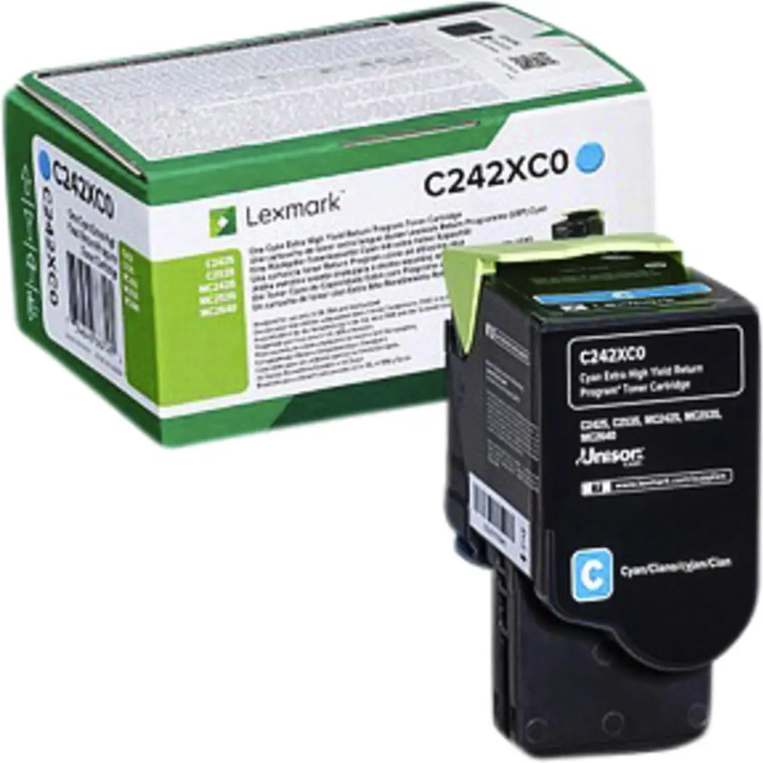 Lexmark C242XC0 Toner - Cyan - 3500 pagina's