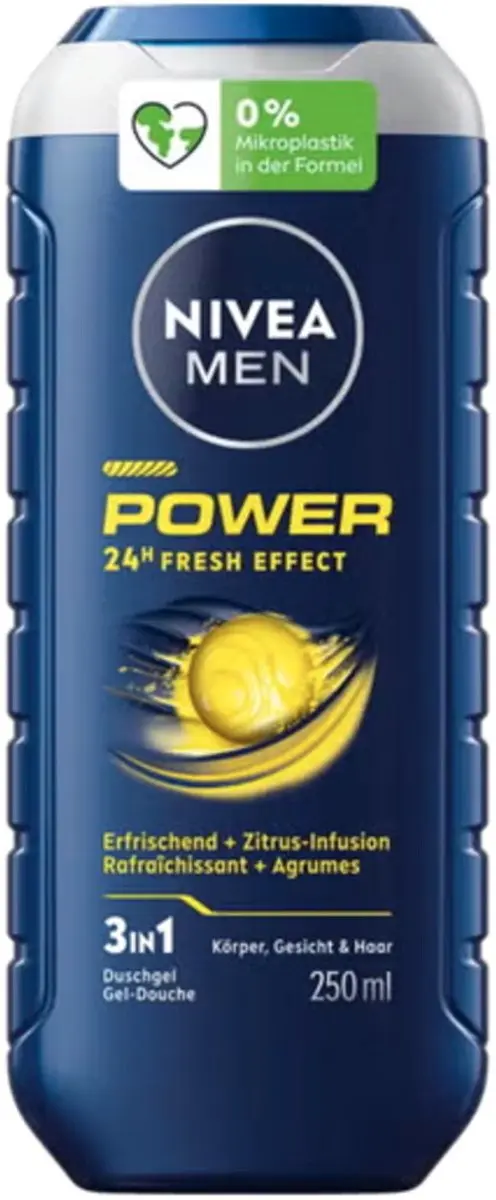 NIVEA Men Shampoo & Douchegel Power 3x250ml