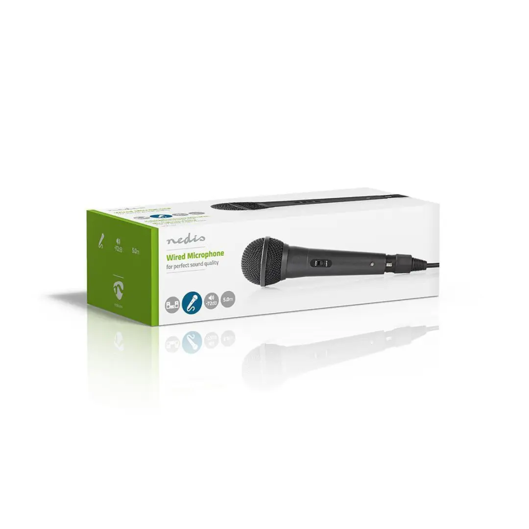 Nedis Bedrade Microfoon XLR/Jack - 5m - Metaal/Zwart