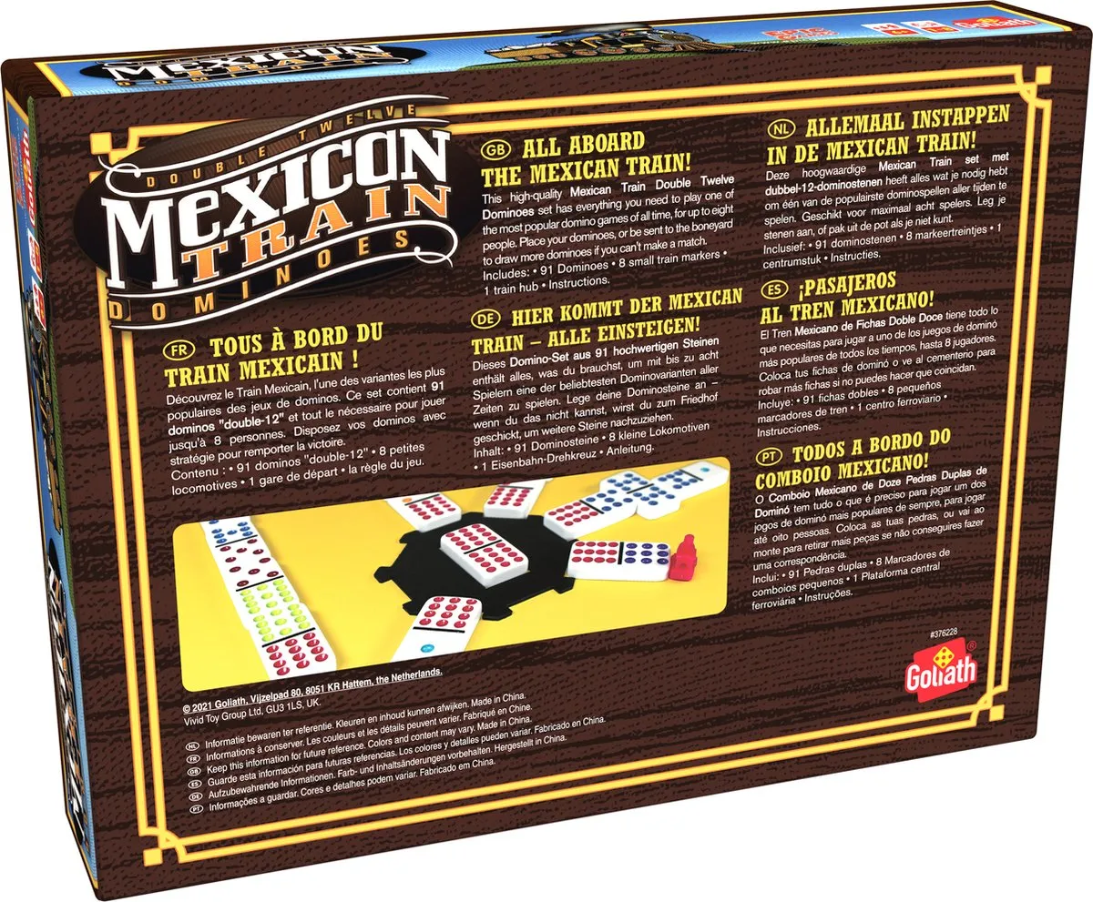 Goliath Mexican Train Dominoes - 8711808762282 - Actiespel