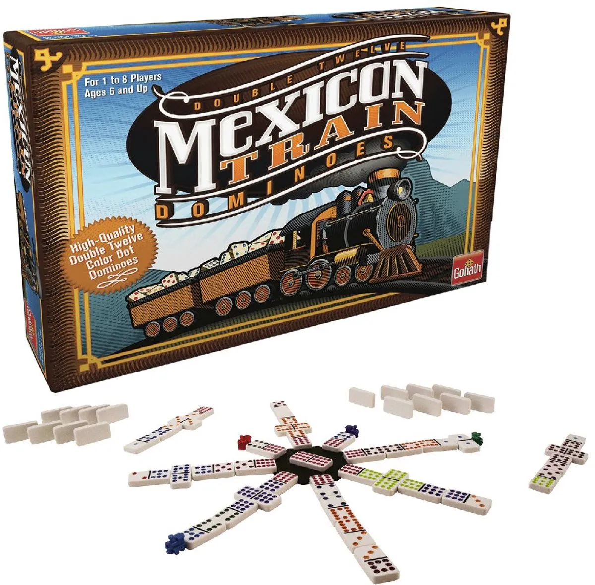 Goliath Mexican Train Dominoes - 8711808762282 - Actiespel