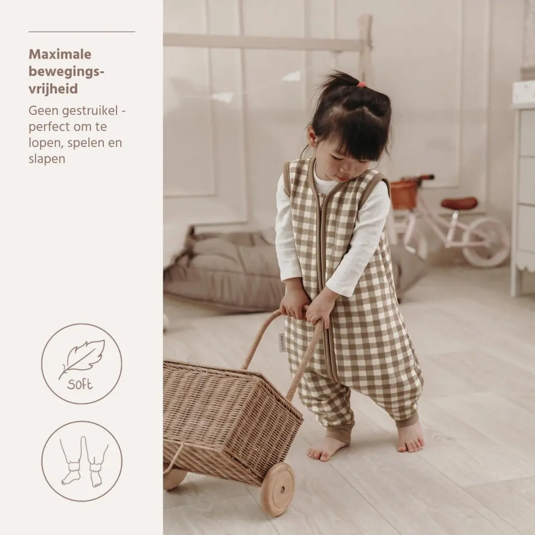 Meyco Baby Vichy Square Slaapoverall Jumper - 92cm - afbeelding 5 van 6