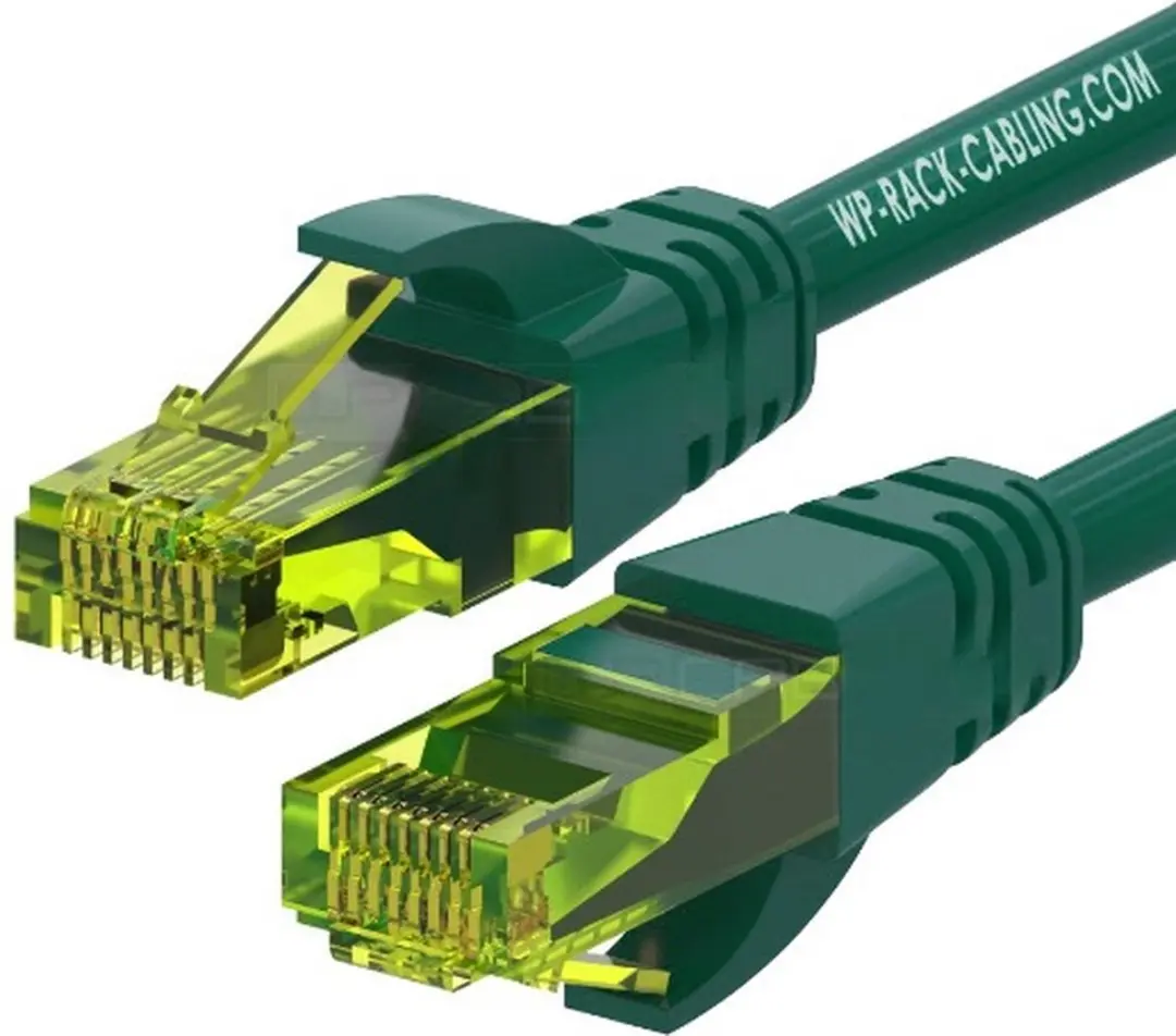 WP WPC-PAT-6AU010G Netwerkkabel Cat6a Groen 1m