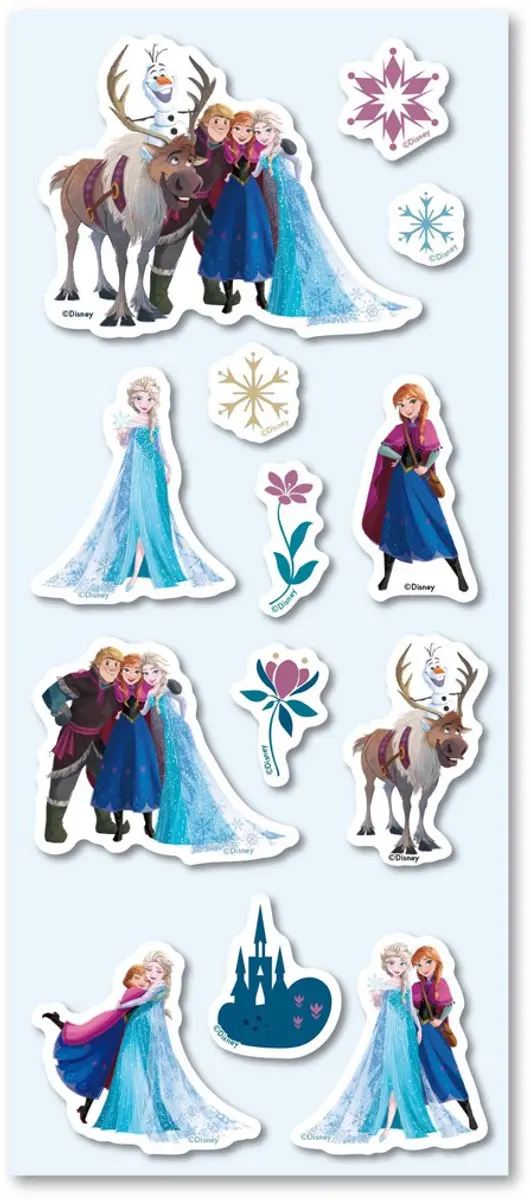 Disney Frozen Stickerset - 8 Vellen - 150+ Stickers - Anna/Olaf/Elsa
