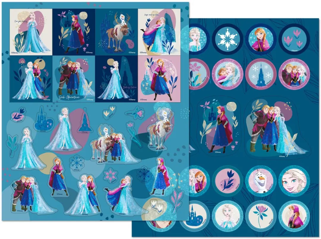 Disney Frozen Stickerset - 8 Vellen - 150+ Stickers - Anna/Olaf/Elsa