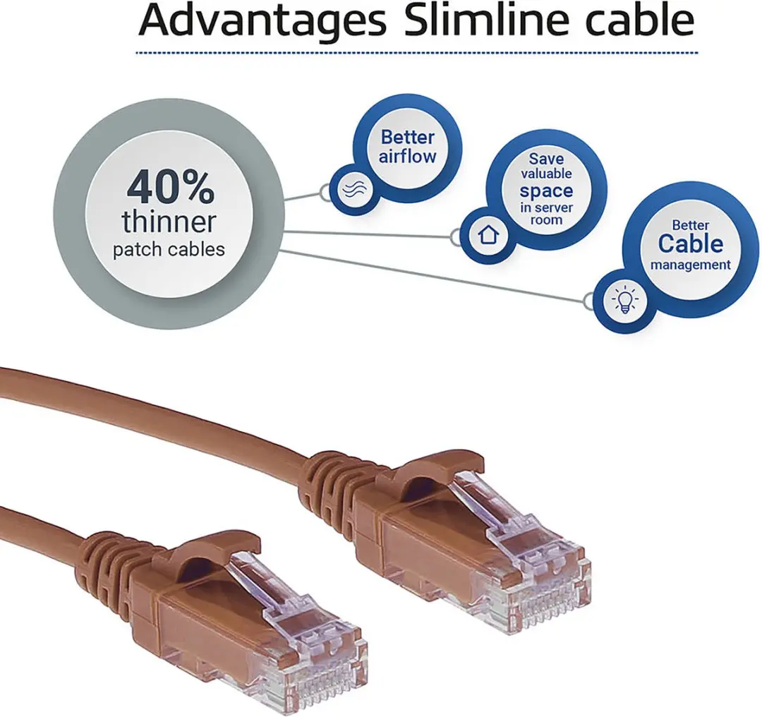 ACT Bruine CAT6 Patchkabel DC9252 - 0,25m - Snagless