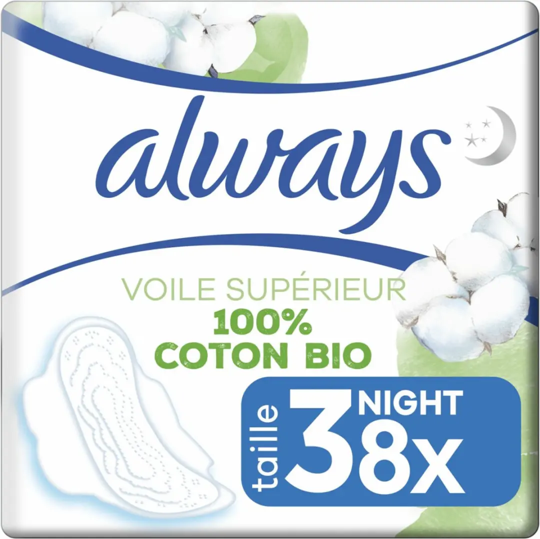 Always Bio Cotton Protection Ultra Night Maandverband - 8 Stuks