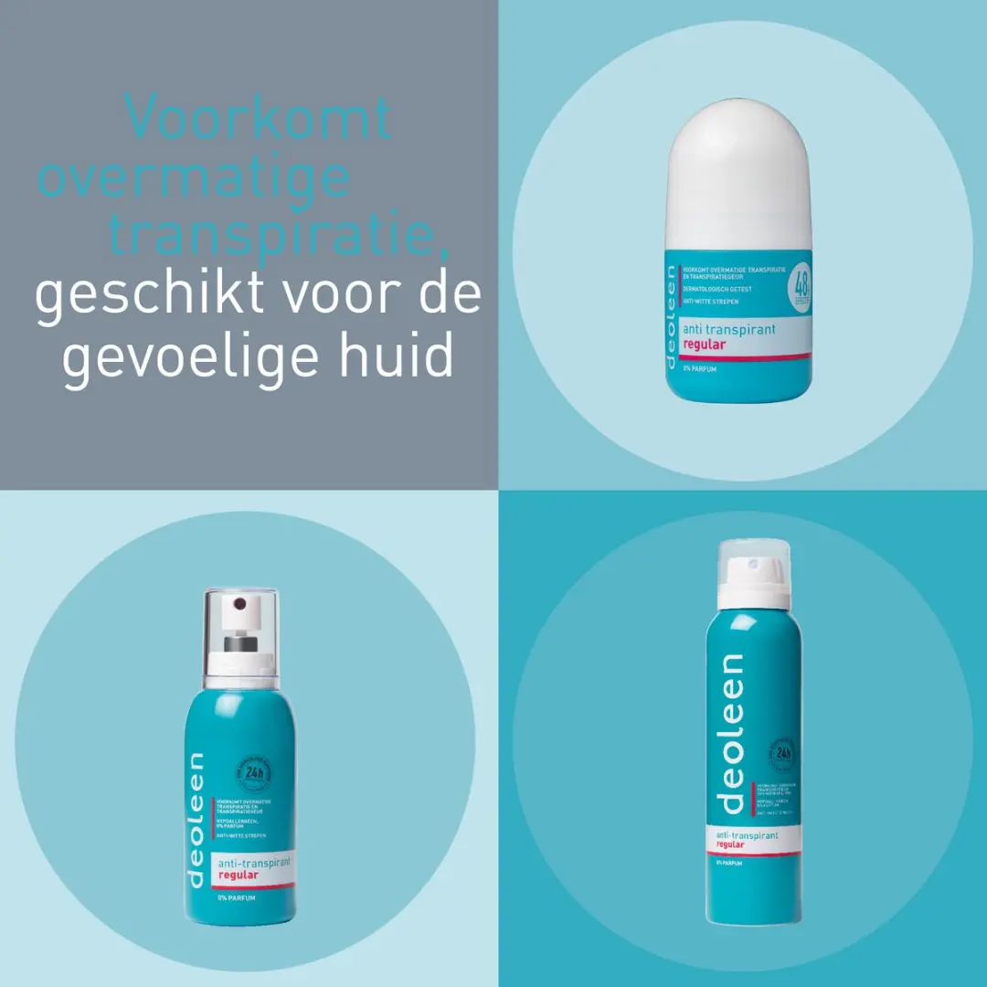 Deoleen Anti-transpirant Roller 50ml - 6 Stuks