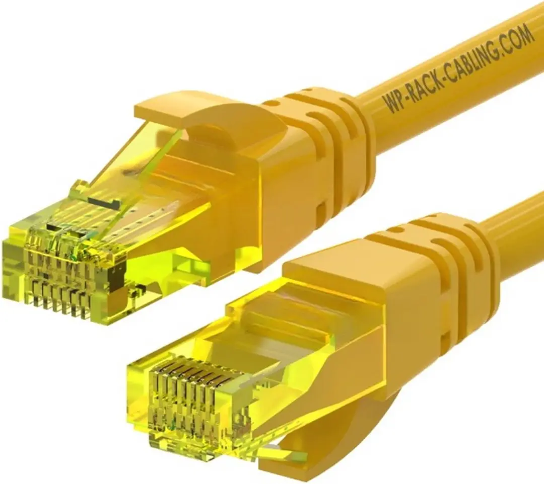 WP WPC-PAT-6AU002Y Netwerkkabel Cat6a Geel 0,2m