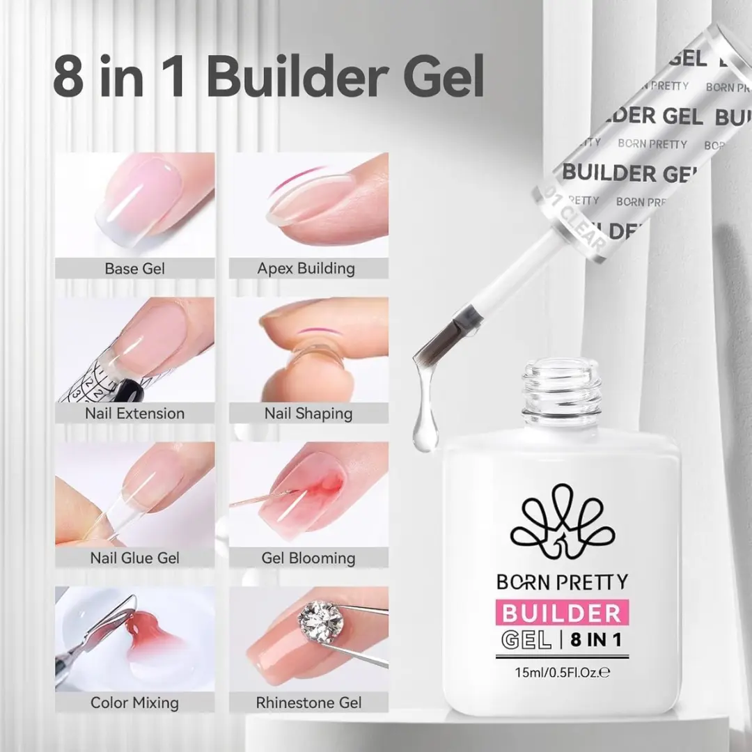 Born Pretty Builder Nagelgel 8-in-1 30ml - Heldere/Nude