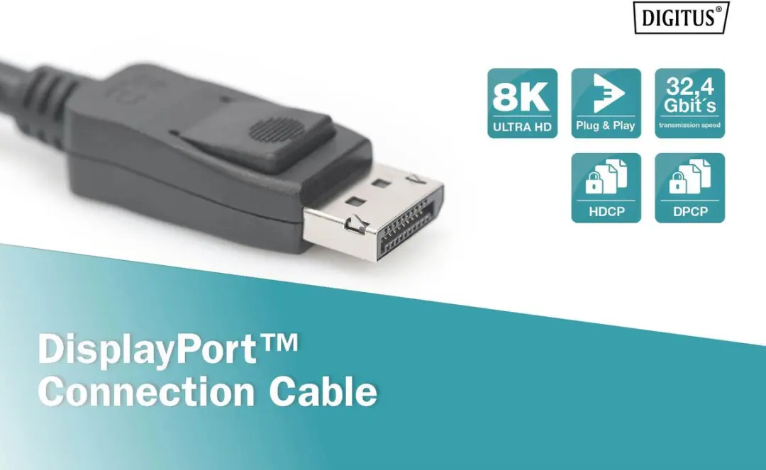 Digitus DisplayPort Kabel 8K 30Hz - 5m