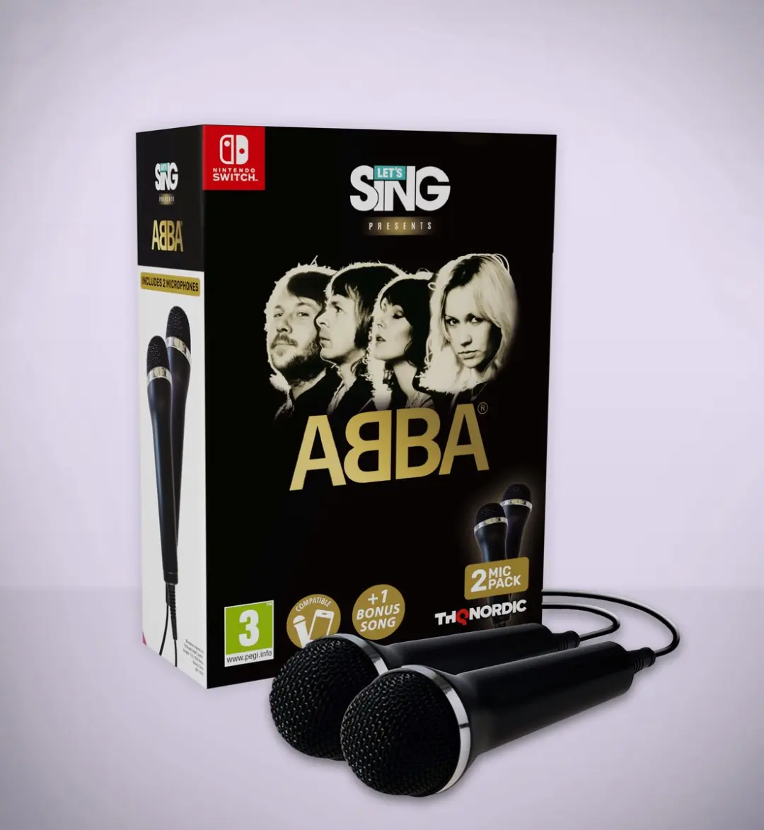 THQ Nordic Let's Sing ABBA 2 Mic Bundle Nintendo Switch