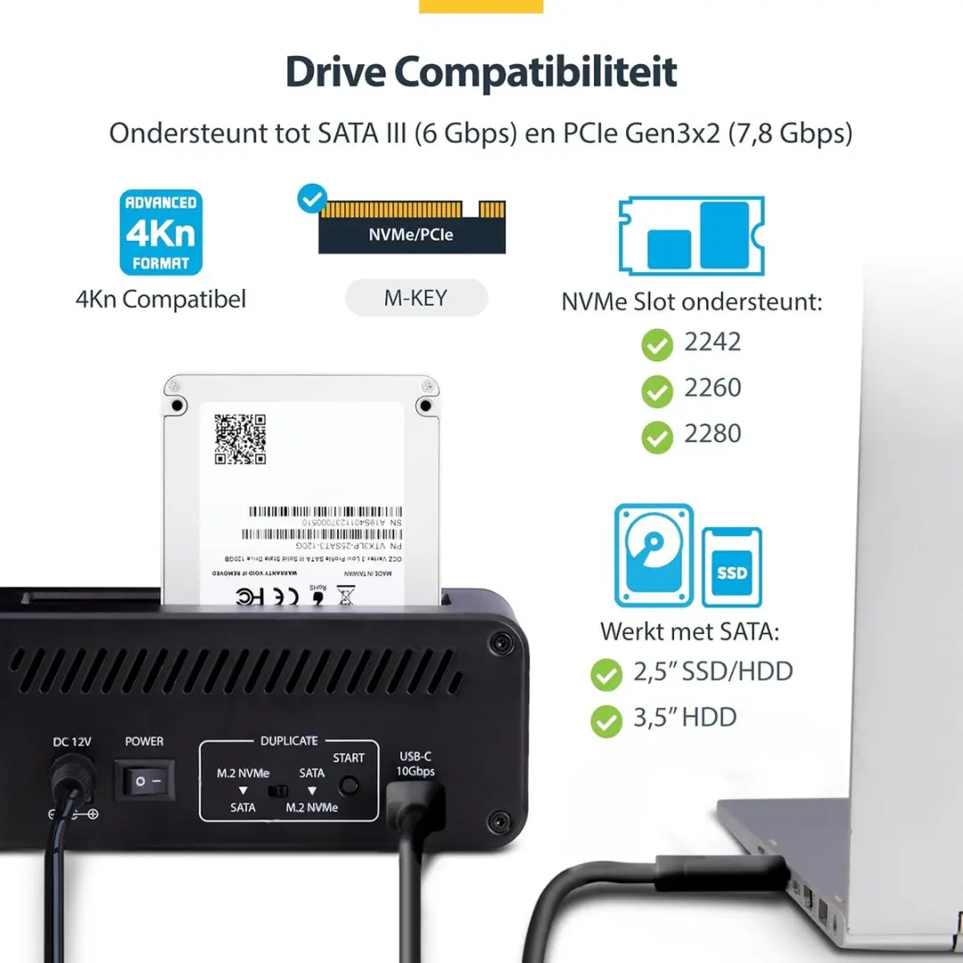 Startech M.2 NVMe naar 2.5