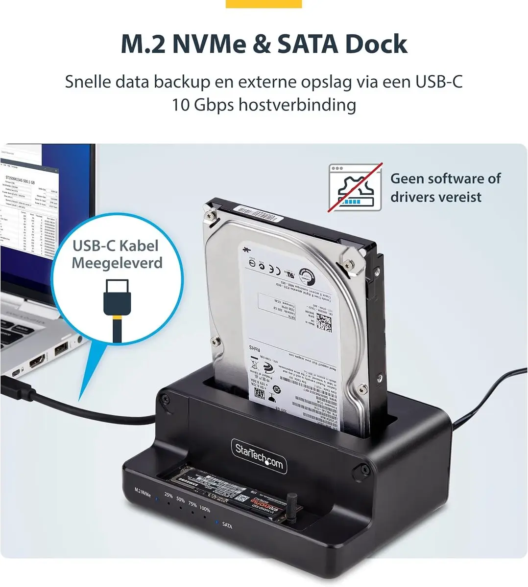 Startech M.2 NVMe naar 2.5