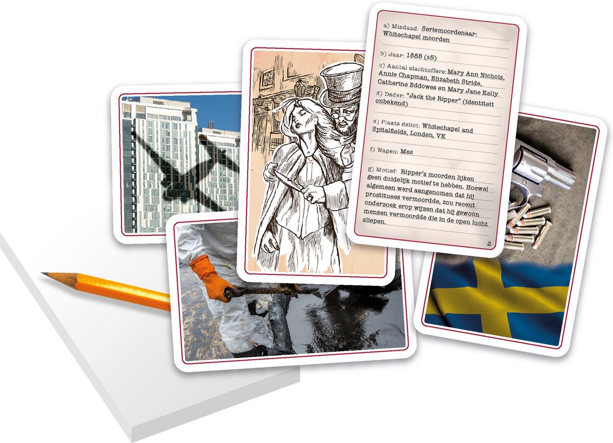 Tactic Misdaden van de Wereld – Kaartspel – Quizspel – Beruchte Misdaden en Historische Zaken – Kennis en Inzicht – Van de Wereld Serie – 2 of Meer Spelers – Vanaf 18 Jaar