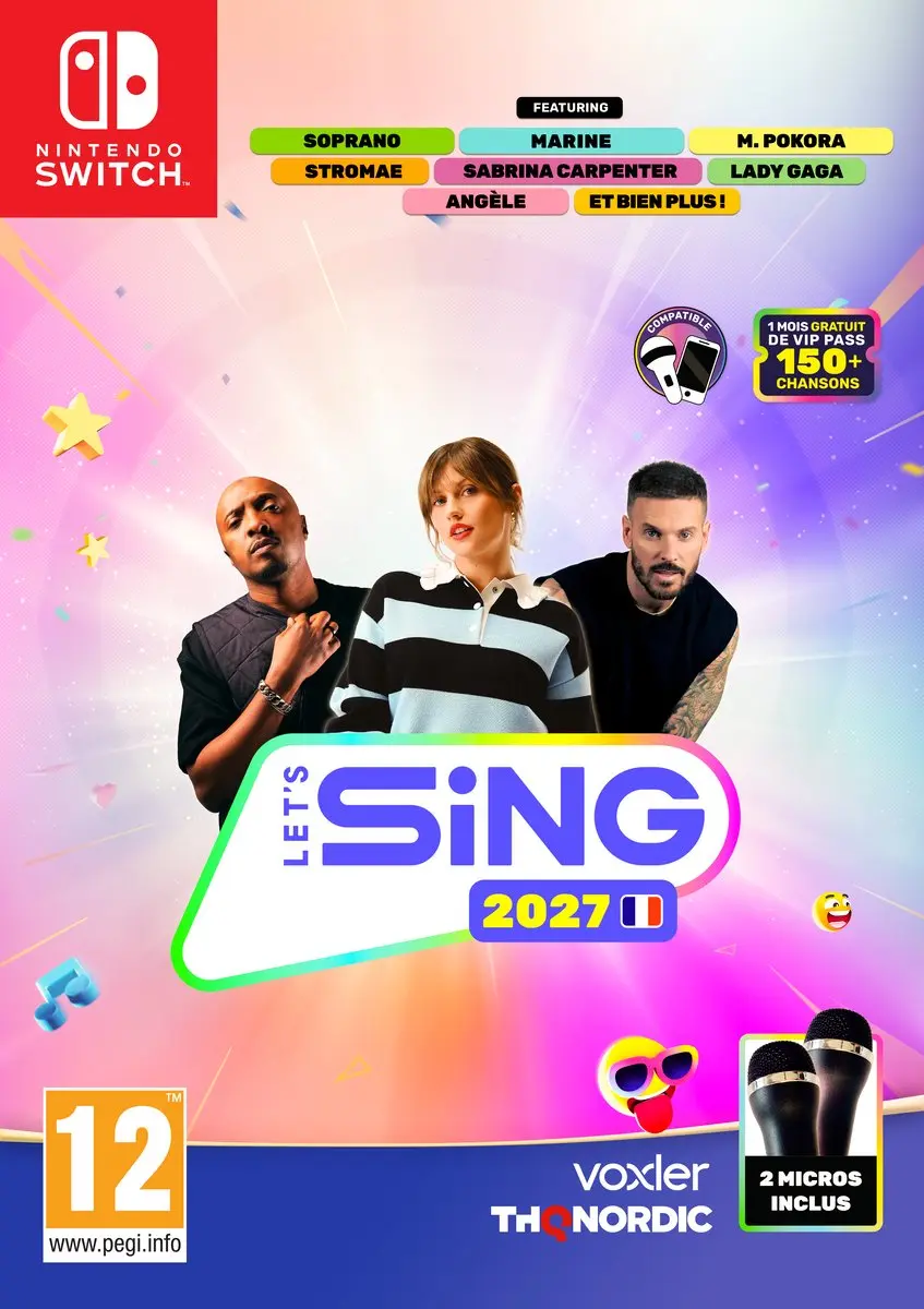 THQ Nordic Let's Sing 2027 Frans Nintendo Switch - 2 Microfoons