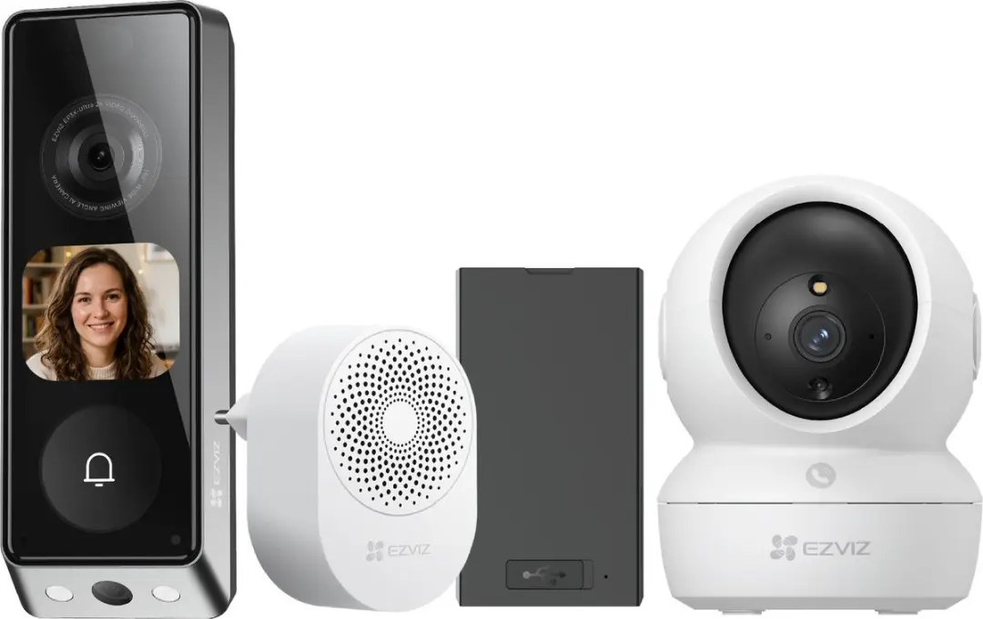 EZVIZ EP8 Ultra + H6c Pro 4K Videodeurbel Bundel