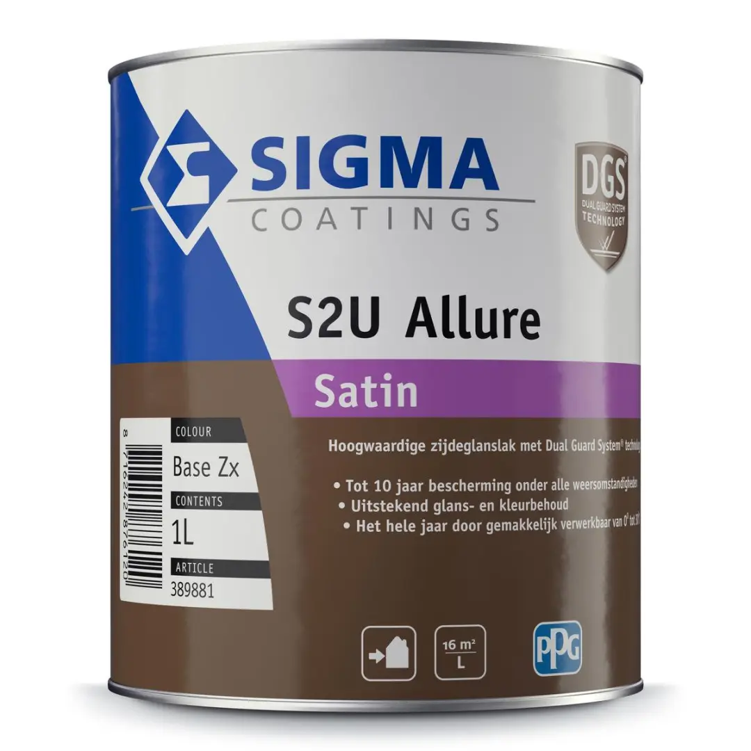 Sigma S2U Nova Satin Houtverf 1L - Wit