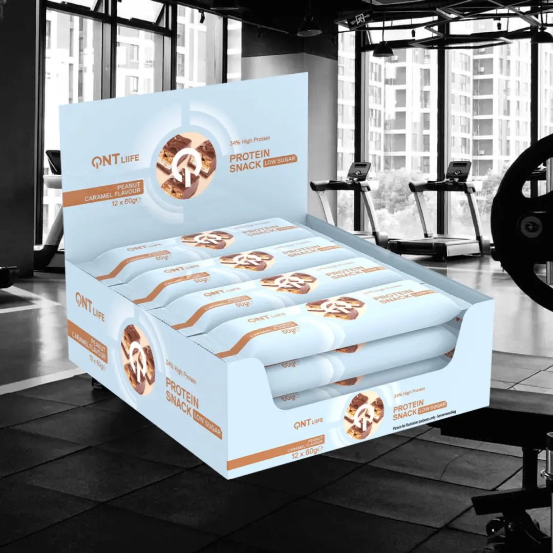 QNT Protein Snack Peanut Caramel - 12x60g
