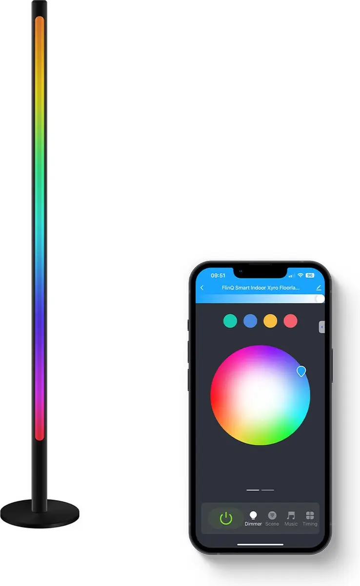 FlinQ Xyro LED Slimme Vloerlamp