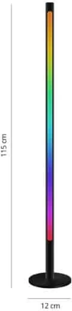 FlinQ Xyro LED Slimme Vloerlamp - RGB - Zwart