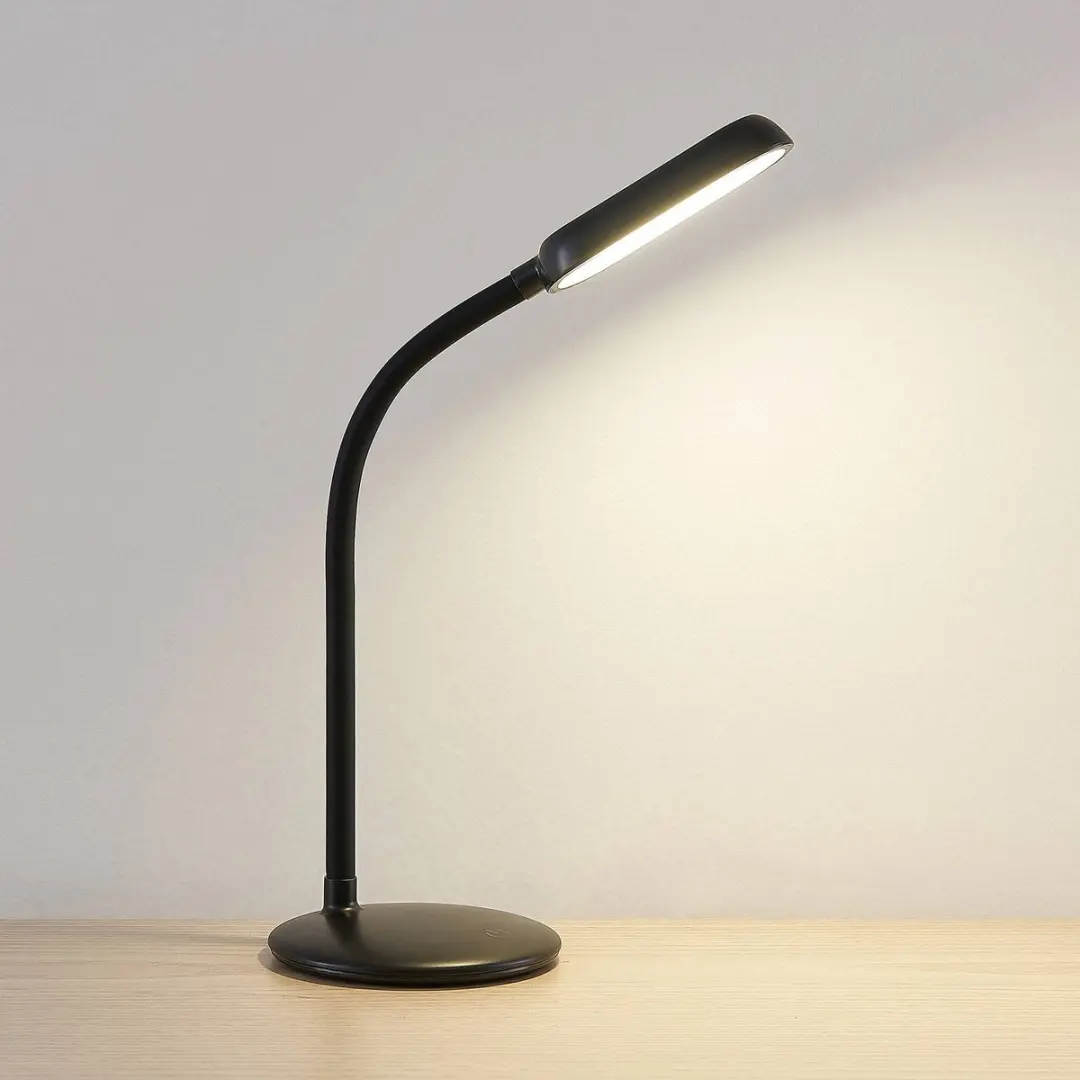 PRIOS LED Bureaulamp 4W - Zwart - afbeelding 6 van 6