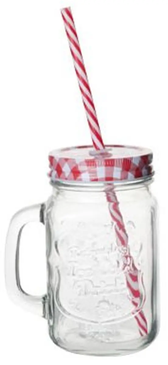 Cosy&Trendy Beker 450ml met deksel en rietje