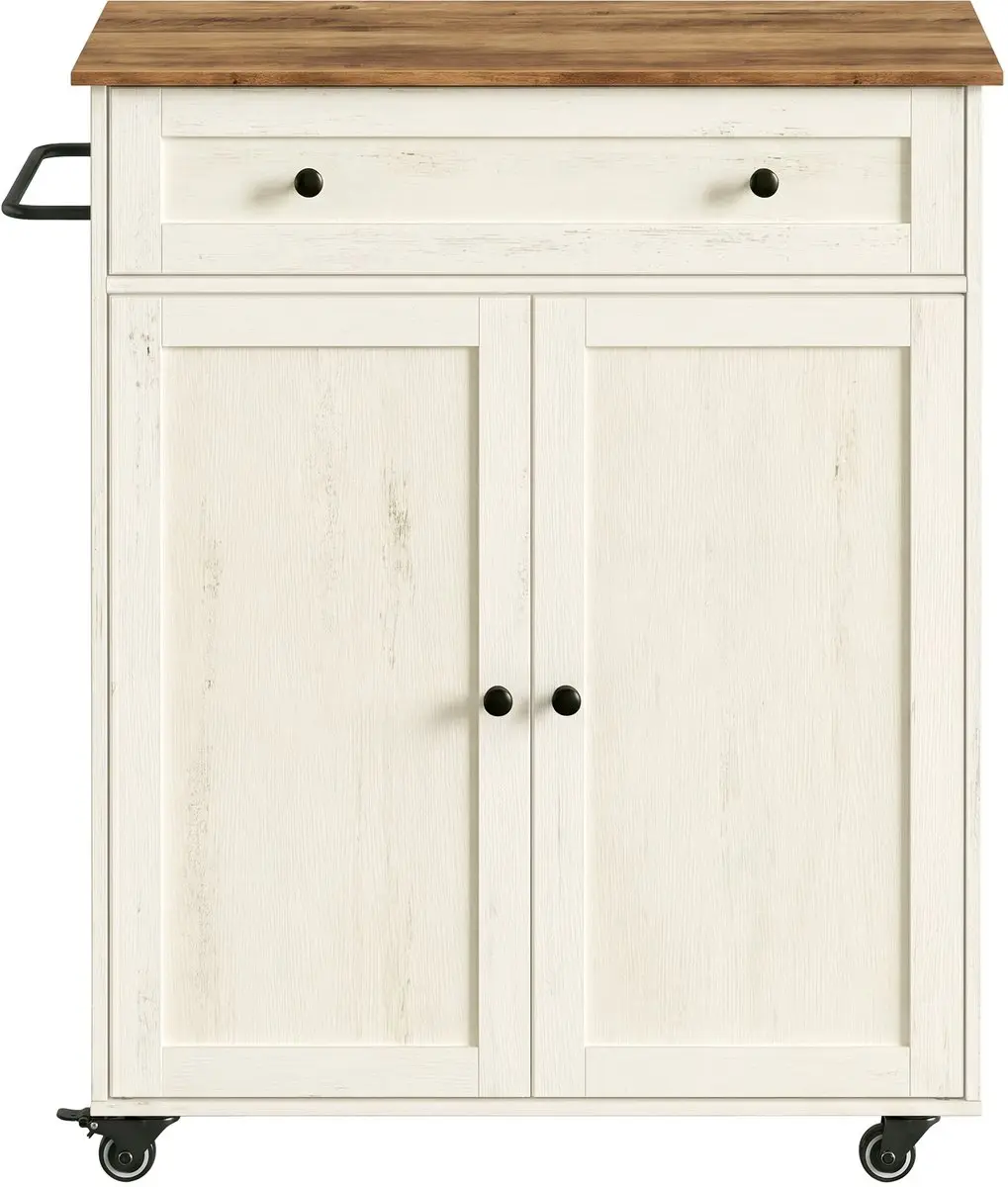 Songmics Keukentrolley Wolkenwit-honingbruin 78,5x40x89,2cm
