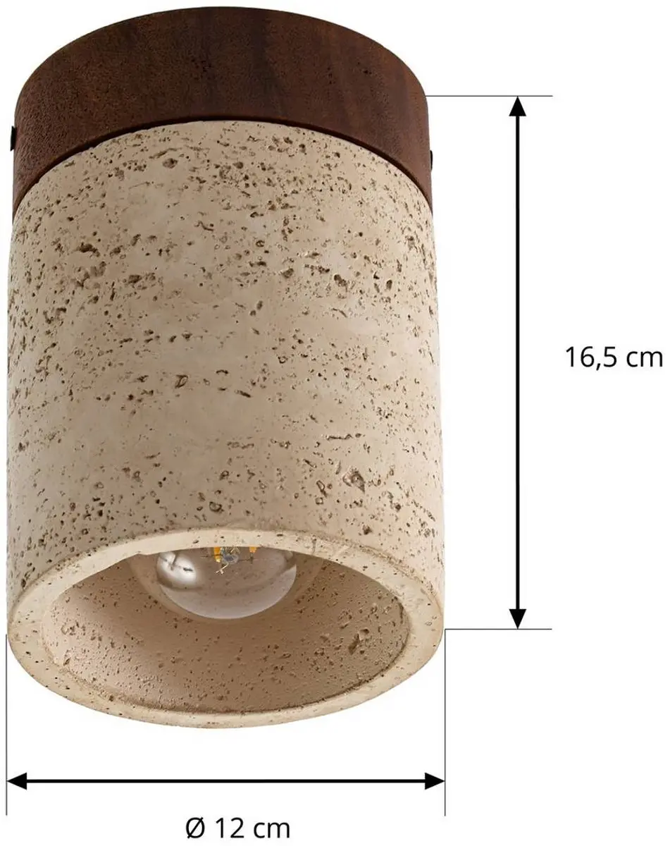 Lucande Spots 1licht Walnoothout Beton