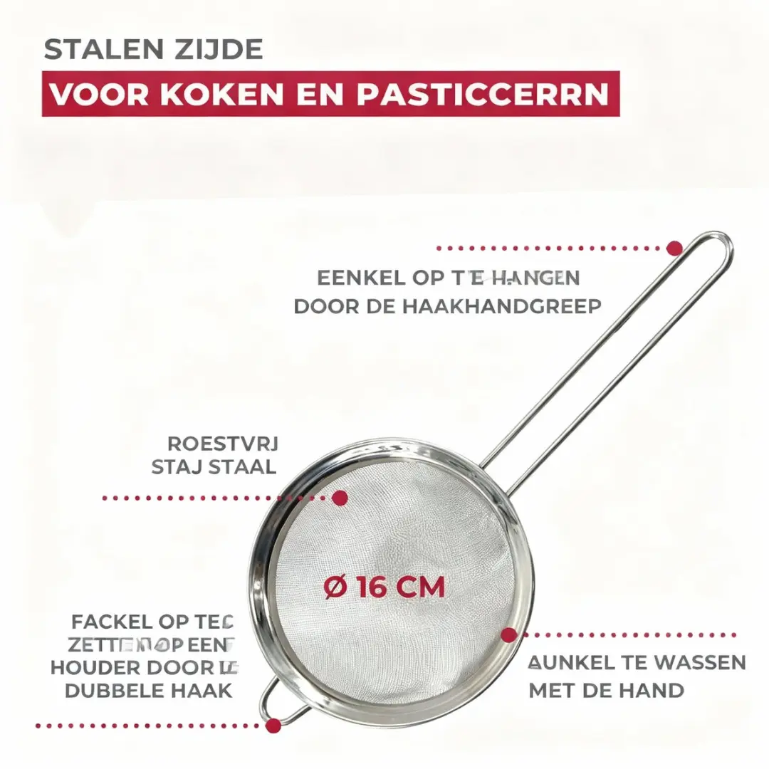 Fackelmann Chinees Vergiet 16cm RVS - Grijs