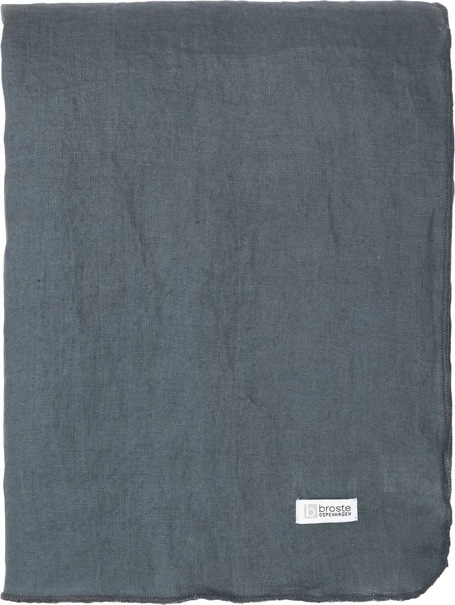 Broste Copenhagen Gracie Tafellaken Petrol Blue 160x200cm
