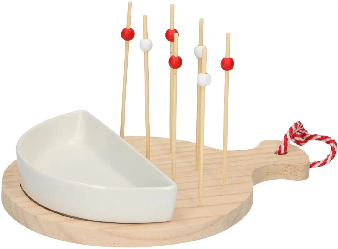 Alpina Houten Serveerset 17-delig - 18cm
