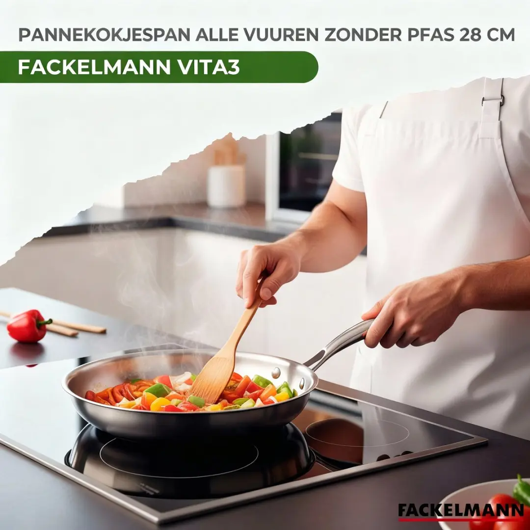 Fackelmann Vita3 Pan 28cm - 18/10 Roestvrij Staal - Inductiegeschikt
