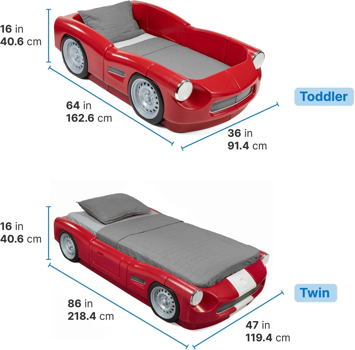 Step2 Roadster Meegroeibed - 96,5x189cm - Rood